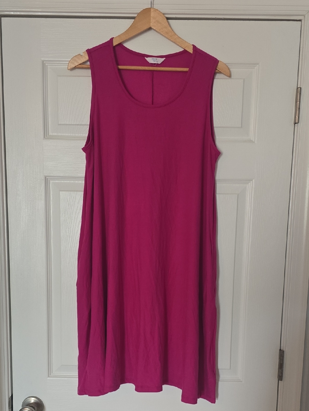 Time and Tru Hot Pink Scoop Neck Dress